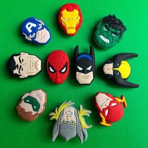 Super Heros Crocs Charm - Jibbitz Superman Hulk Batman Spiderman Captain America